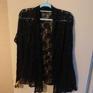Plus size black shrug